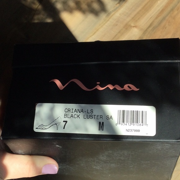 Black Nina Criana-LS Open Toe Pumps - Picture 13 of 15